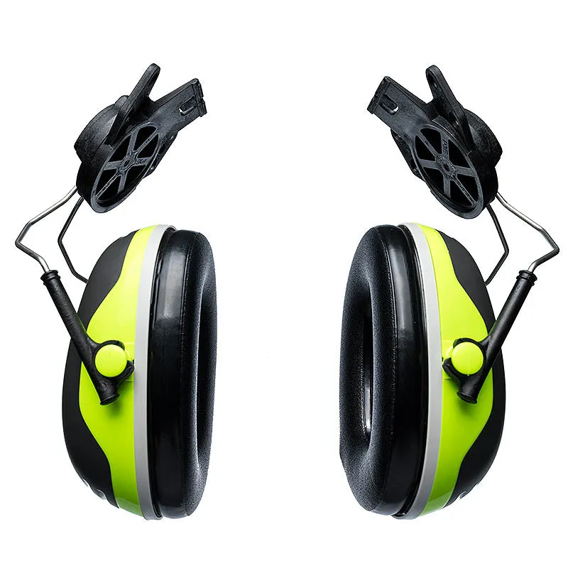 3M PELTOR X4P3E Cap Mounted Earmuffs - Safety Green