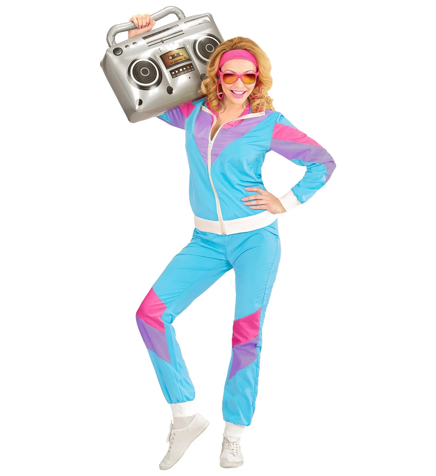 80's Blue Shell Suit Costume Unisex