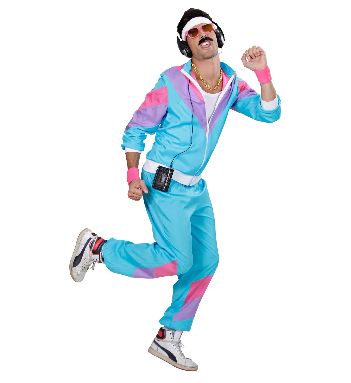 80's Blue Shell Suit Costume Unisex