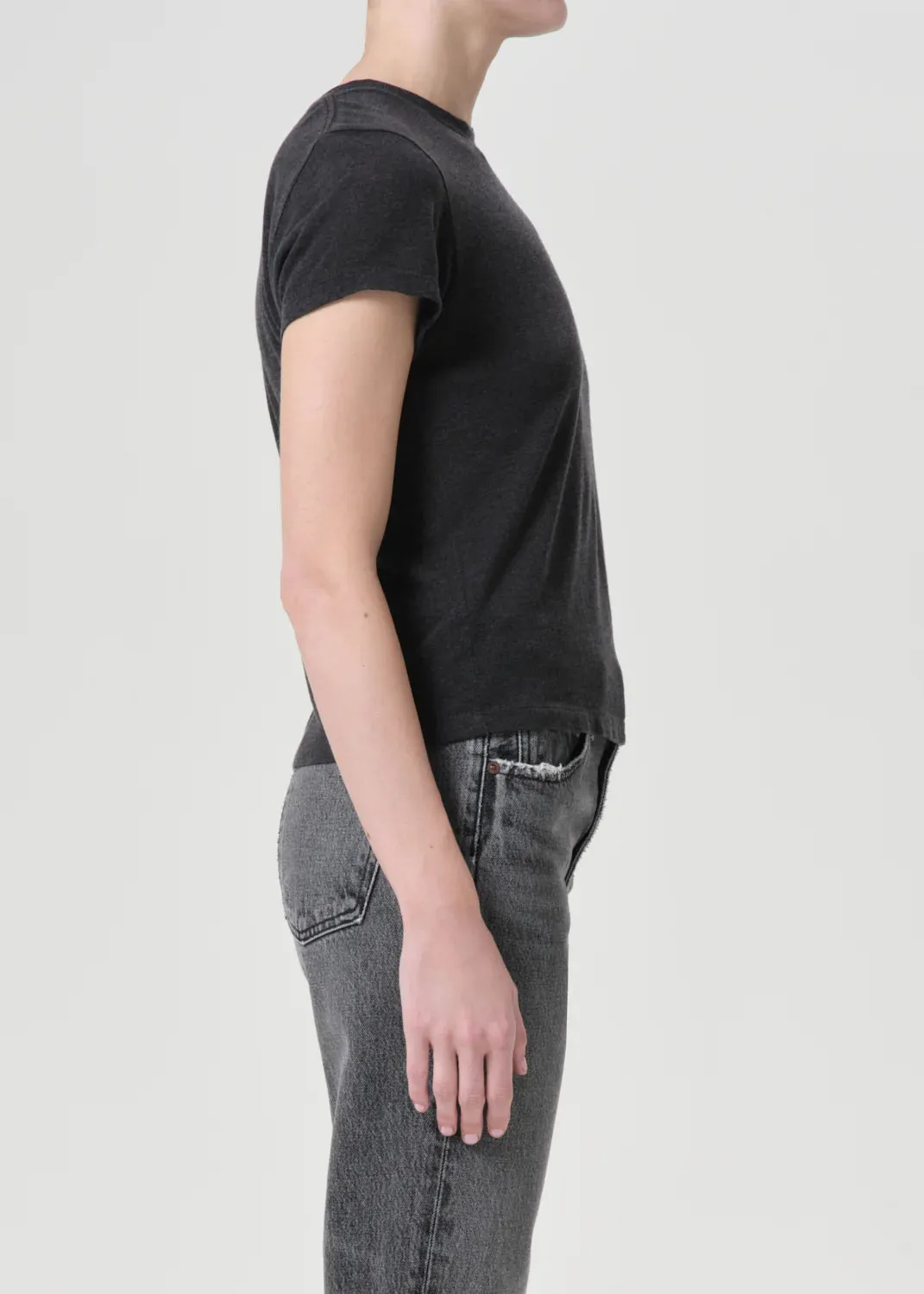 Adine Shrunken Tee in Charcoal Heather