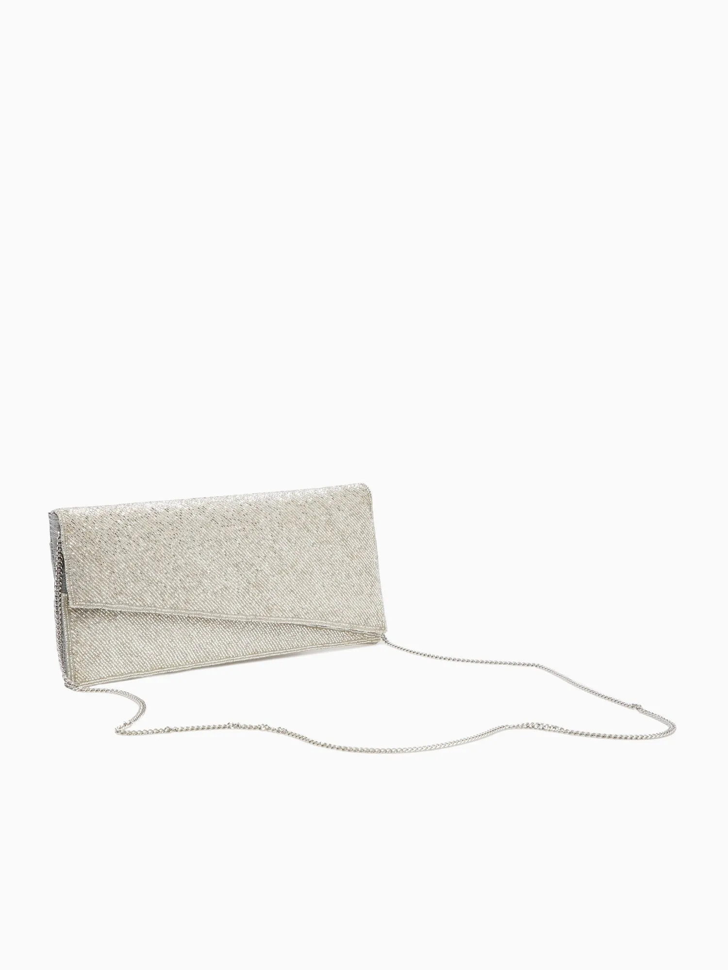 Asymmetrical Clutch Silver