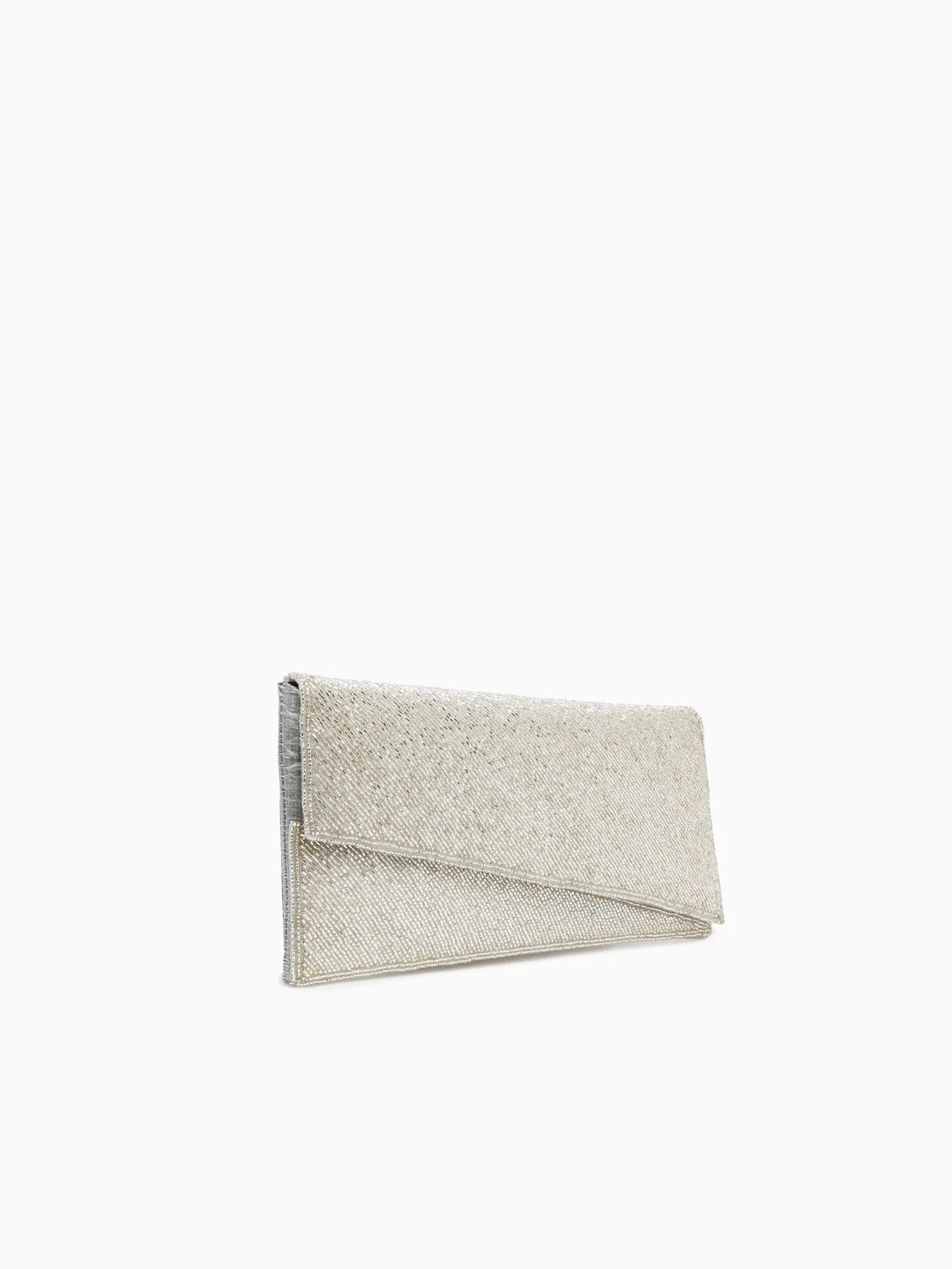 Asymmetrical Clutch Silver