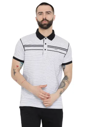 Axmann Solid Striped Polo T-Shirt