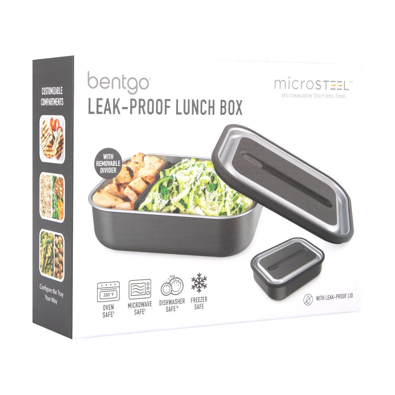 Bentgo MicroSteel Lunch Box - Carbon Black