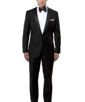 Black Slim Men's Tuxedo Suit