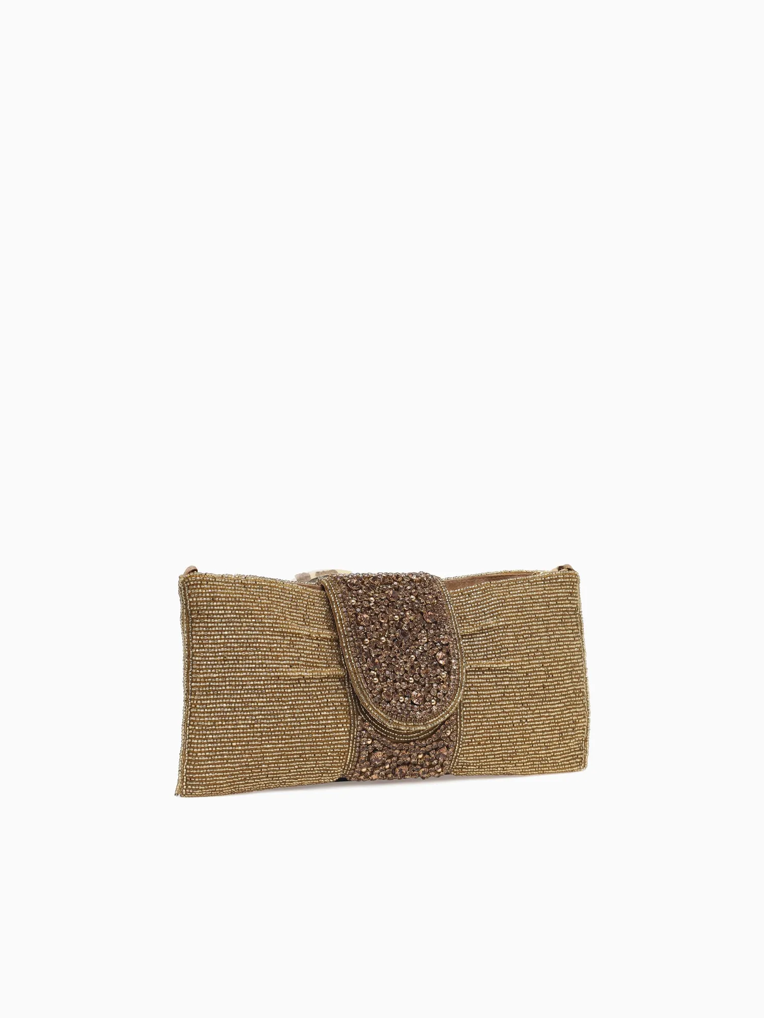 Bow Bag Flap Clutch Gold