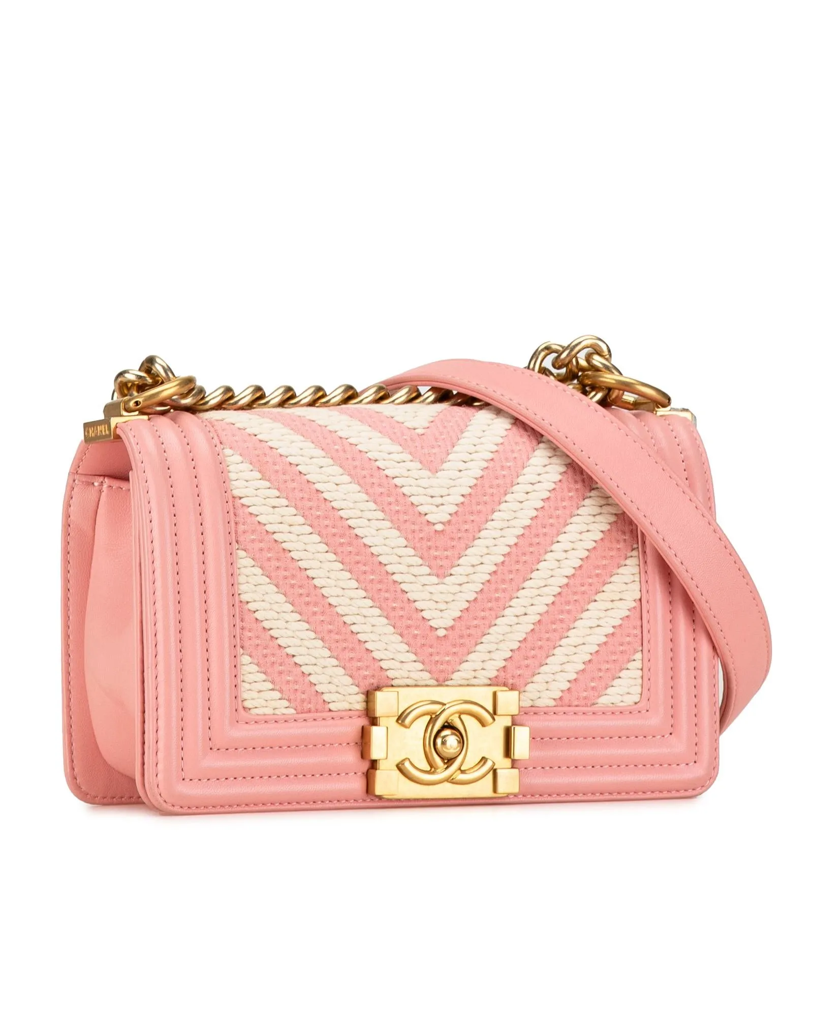 Braided Chevron Boy Flap Bag