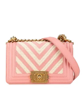 Braided Chevron Boy Flap Bag