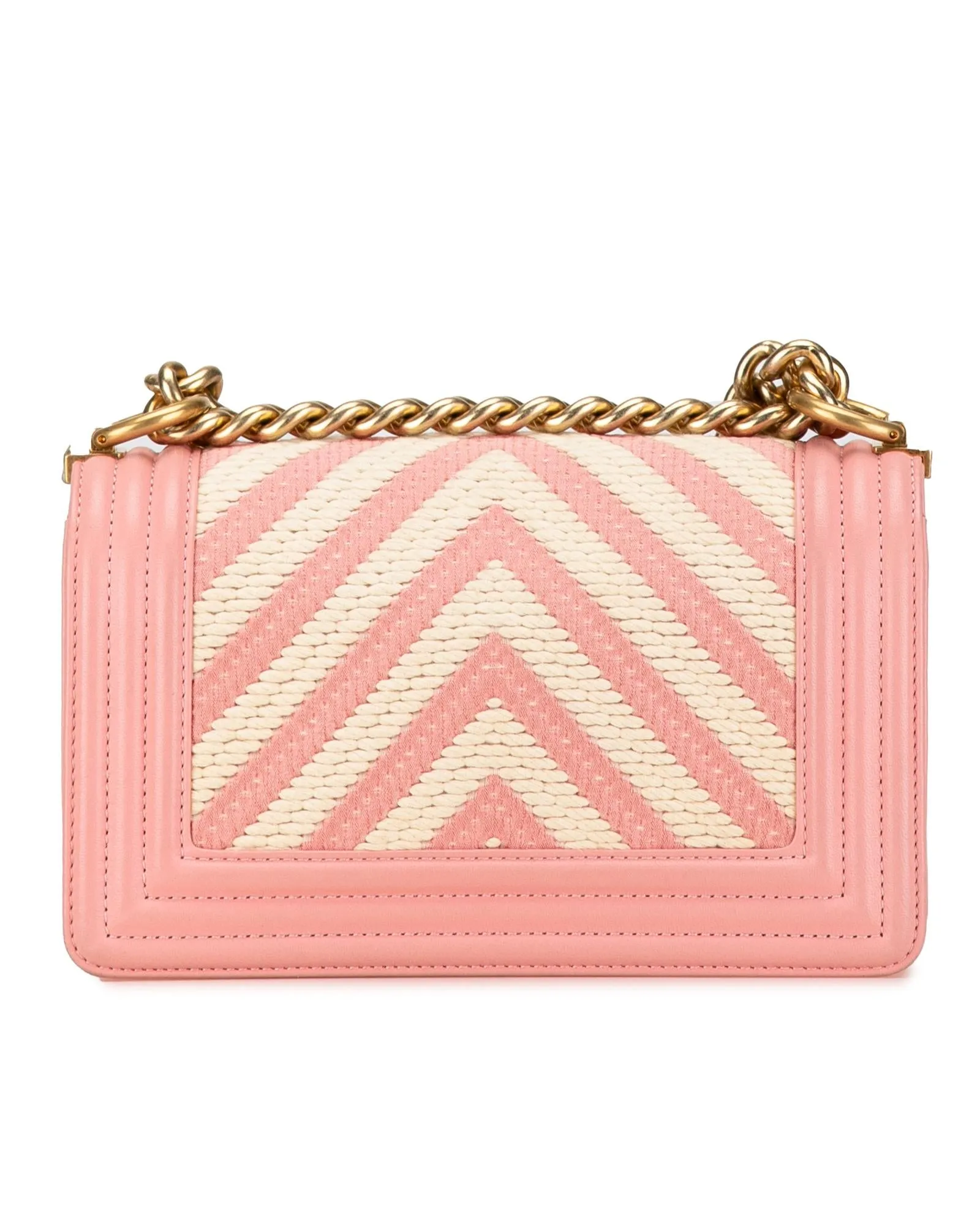 Braided Chevron Boy Flap Bag