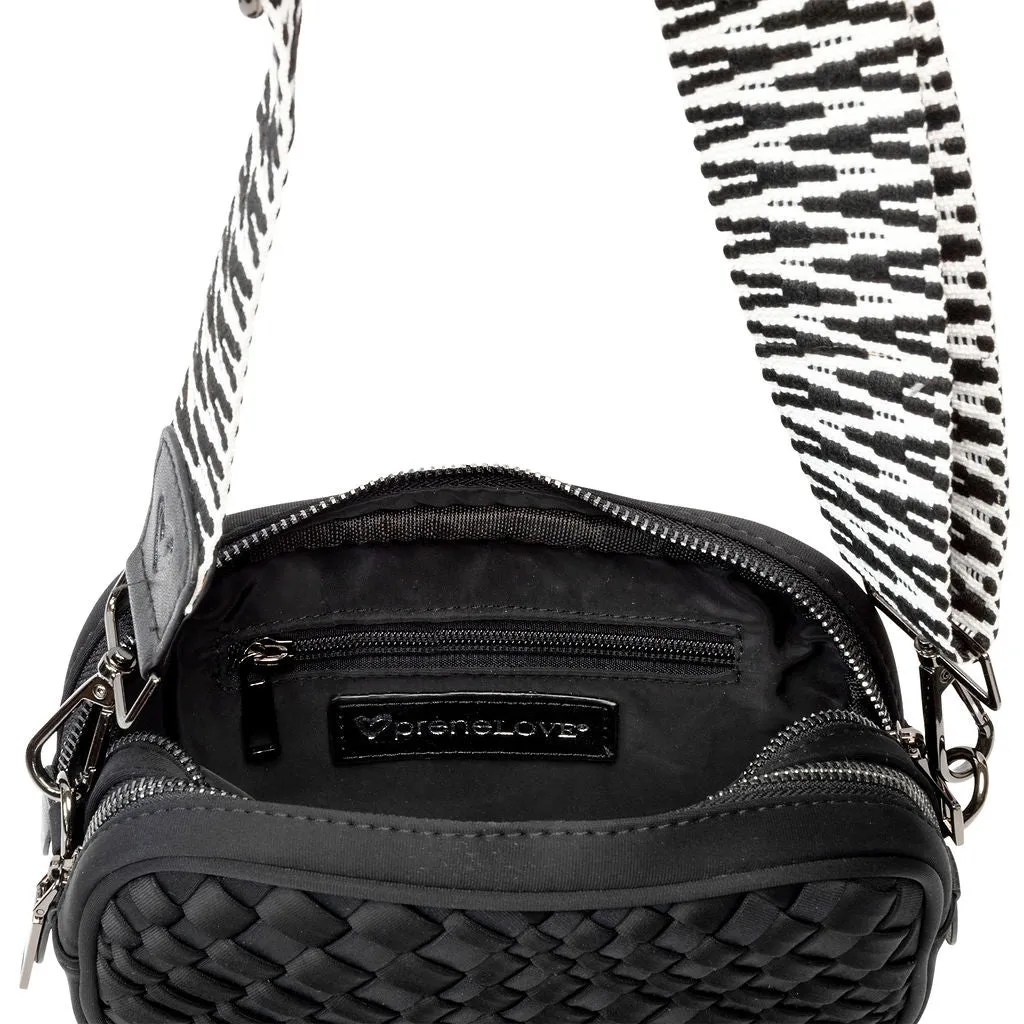 Caledon Woven Crossbody - Onyx