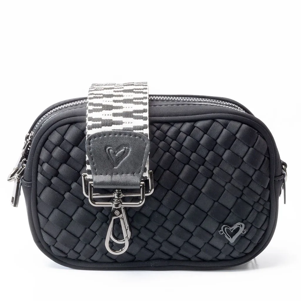 Caledon Woven Crossbody - Onyx