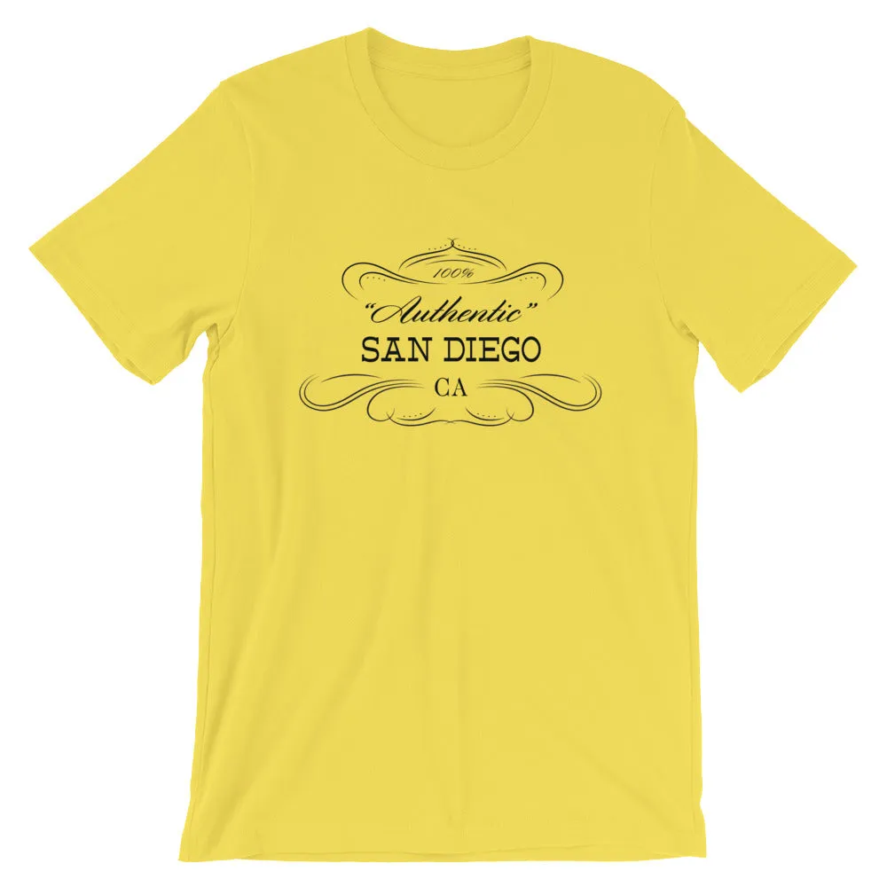 California - San Diego CA - Short-Sleeve Unisex T-Shirt - "Authentic"