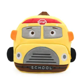 Cartoon school bus plush children's backpack