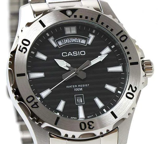 Casio MTD-1087D-1A Silver Stainless Steel Marine Sports Watch for Men