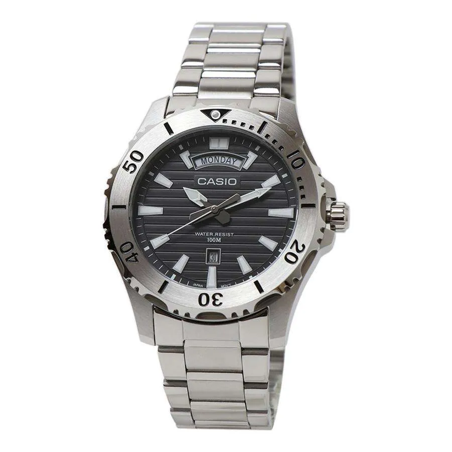 Casio MTD-1087D-1A Silver Stainless Steel Marine Sports Watch for Men