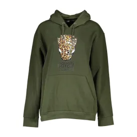 Cavalli Class Green Cotton Sweater