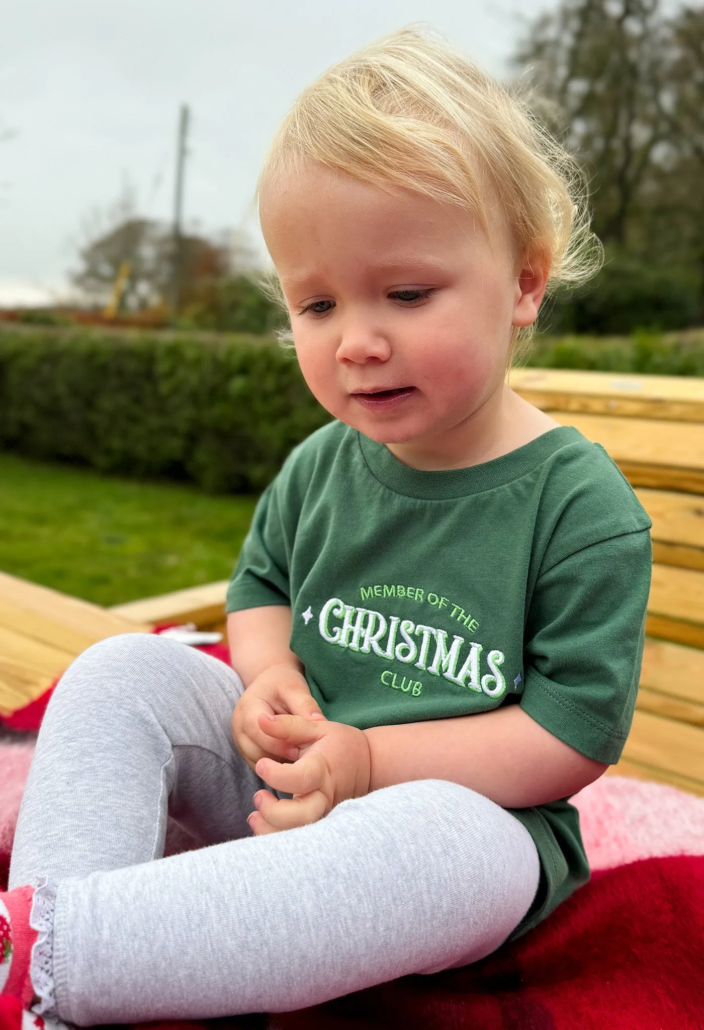 Christmas Club Embroidered Organic Cotton Childrens T-Shirt