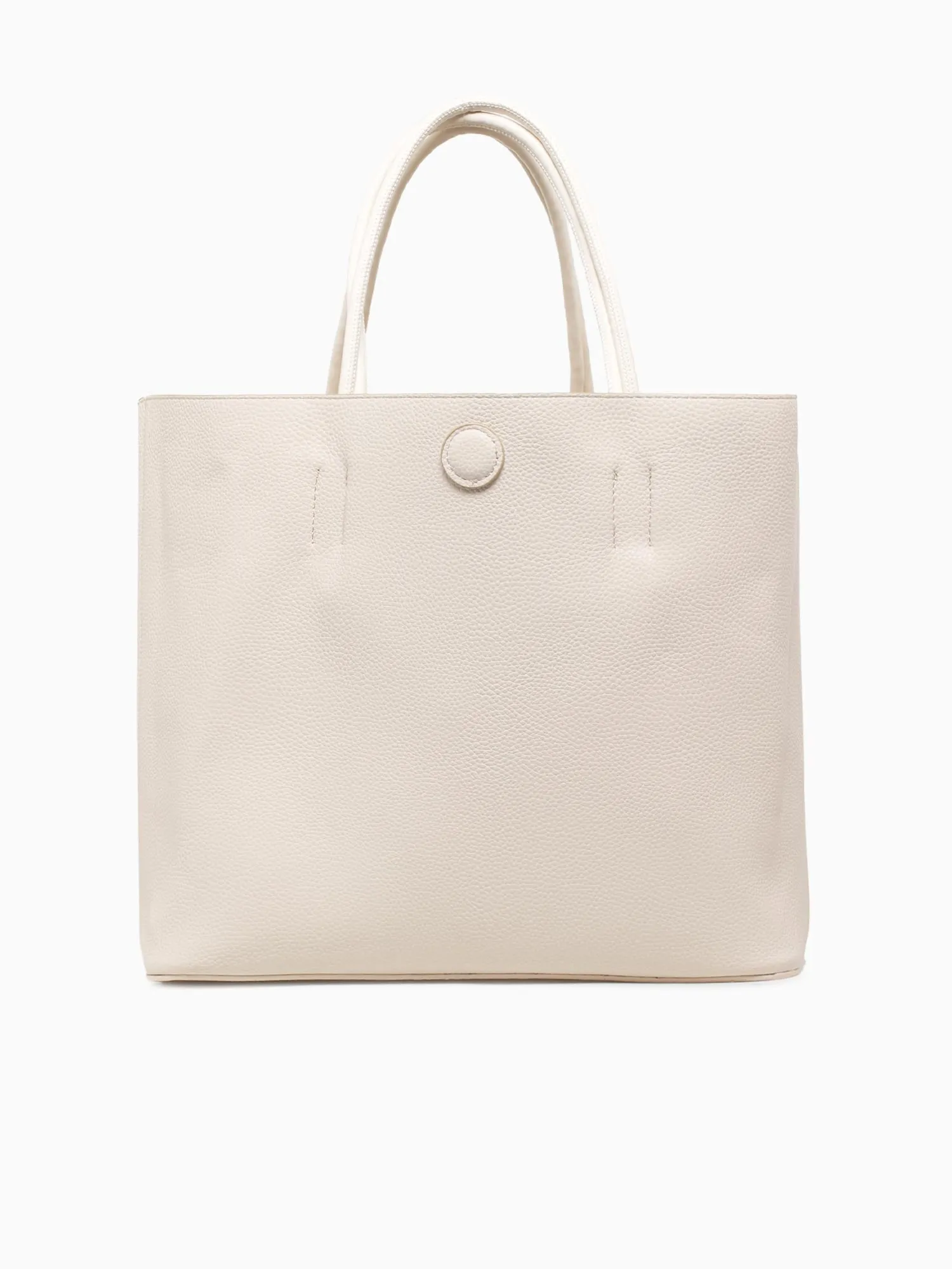 Convertible Tote Gold Off white