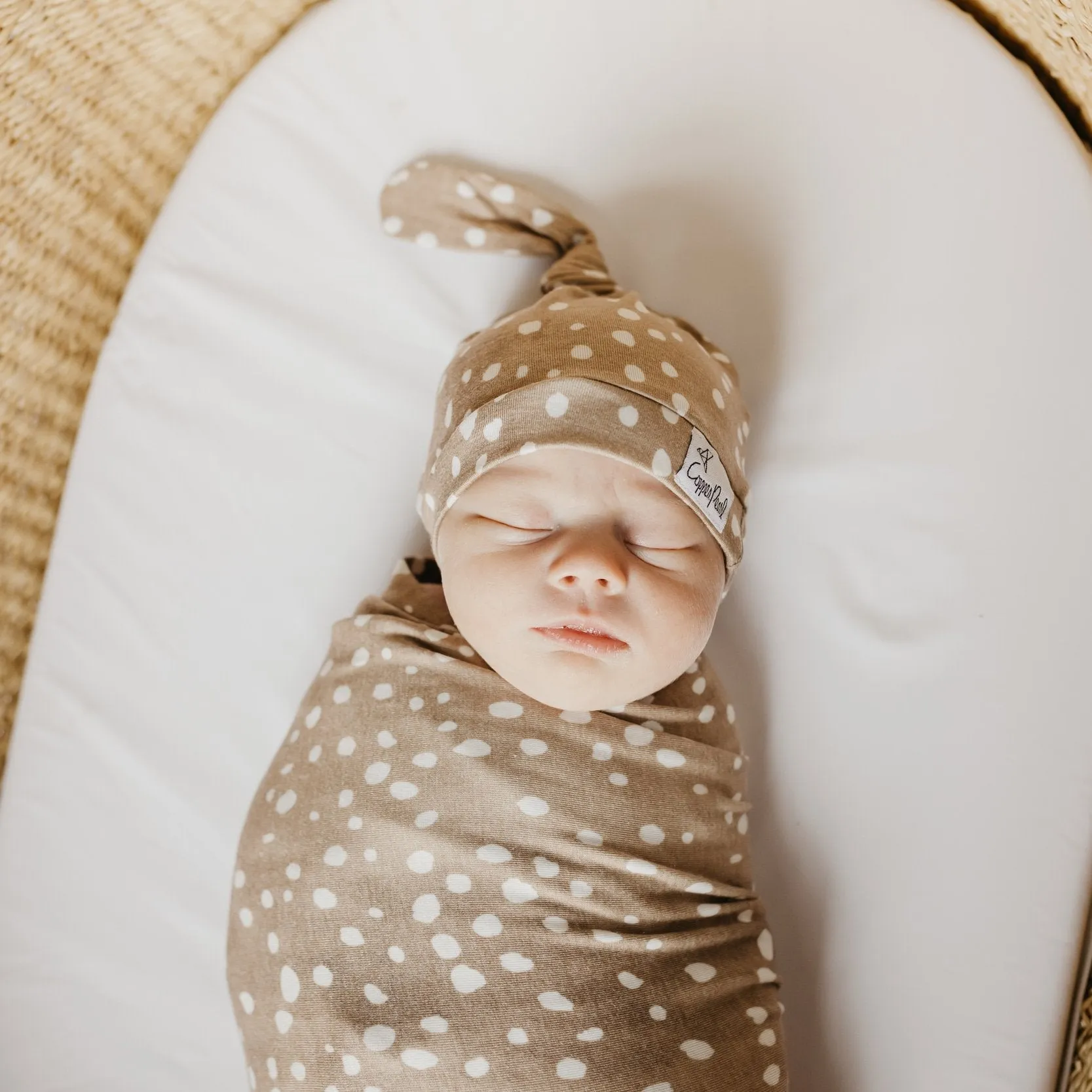 Copper Pearl Top Knot Hat | Fawn