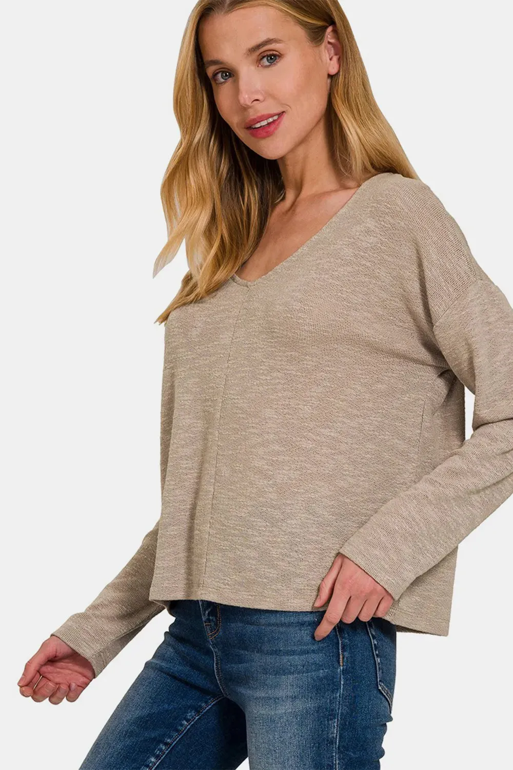 Dropped Shoulder Long Sleeve T-Shirt