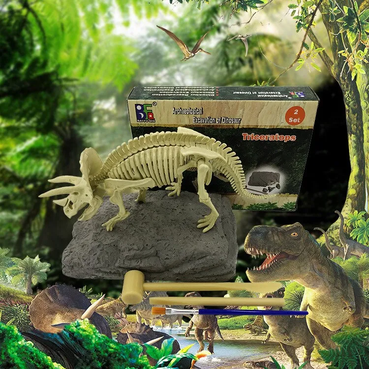 Educational Dinosaur Fossil Excavation Toys Archaeological Dig Toy DIY Assembly Model Toys for Children Kids Gifts Toy