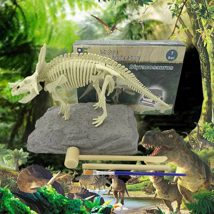 Educational Dinosaur Fossil Excavation Toys Archaeological Dig Toy DIY Assembly Model Toys for Children Kids Gifts Toy