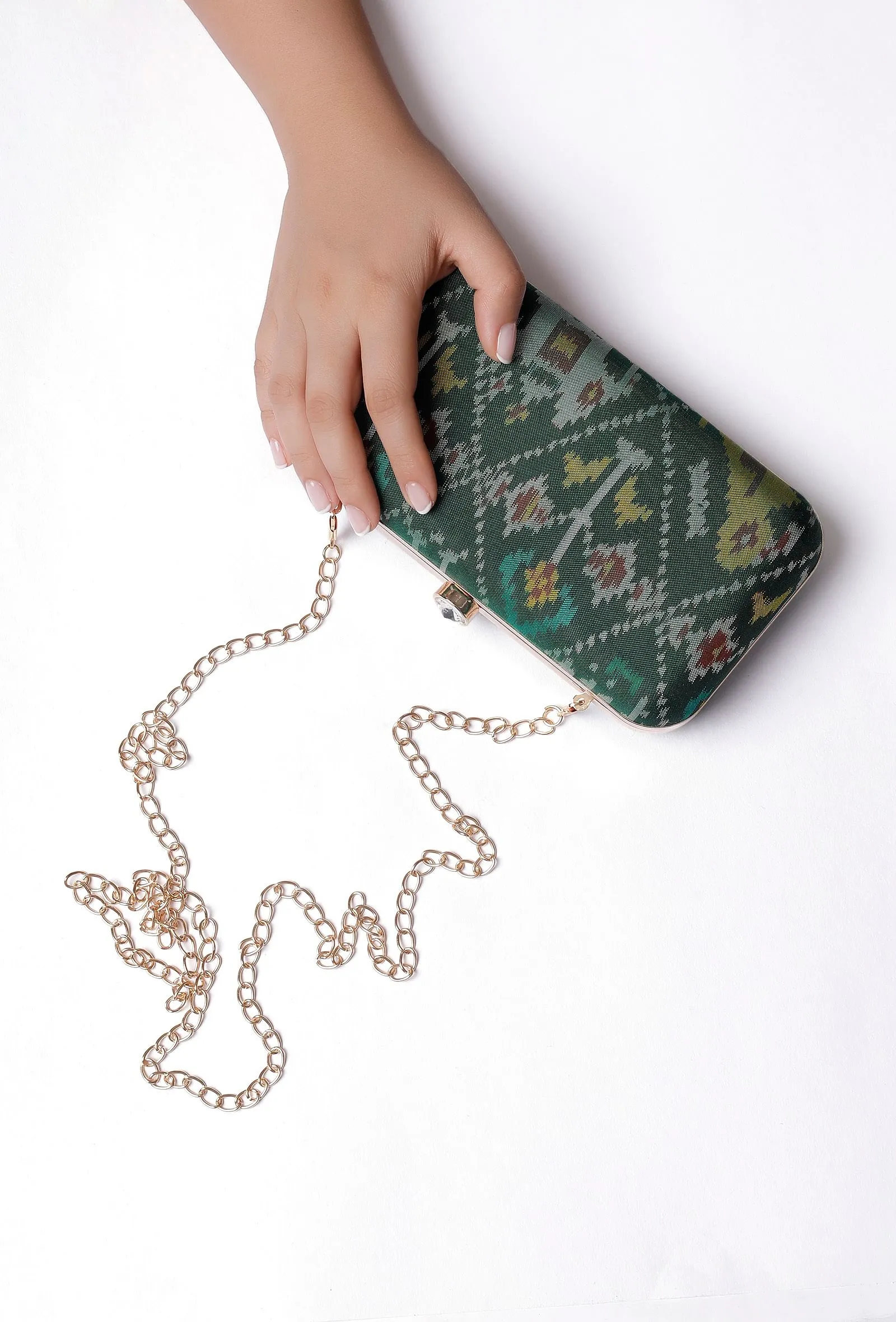 Emerald Green Patola Clutch