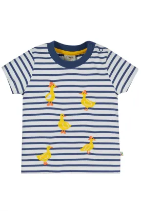 Frugi Ennis T-Shirt Navy Stripe Ducks