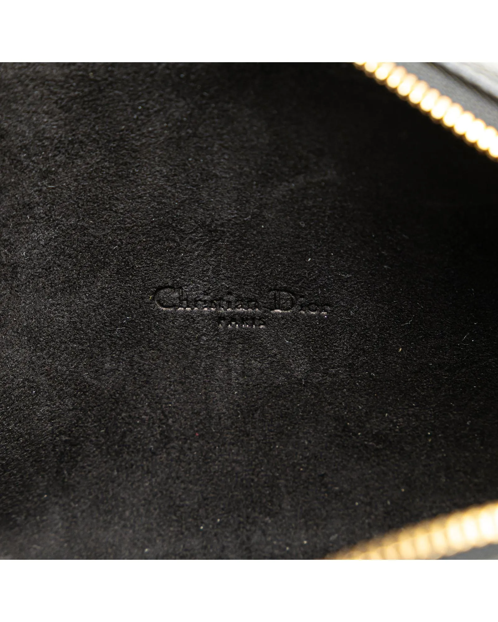 Grained Calfskin Double Pouch with Adjustable Strap and Zip Closure