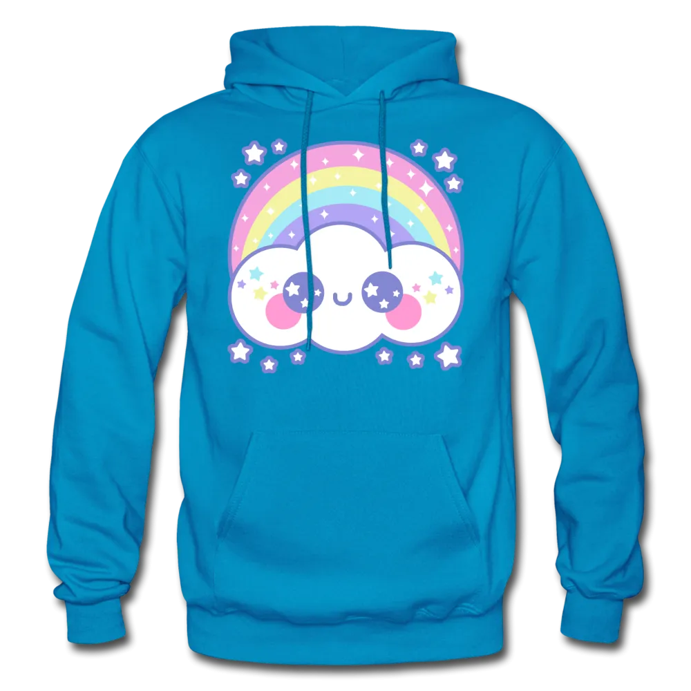 Happy Rainbow Cloud Gildan Heavy Blend Adult Hoodie