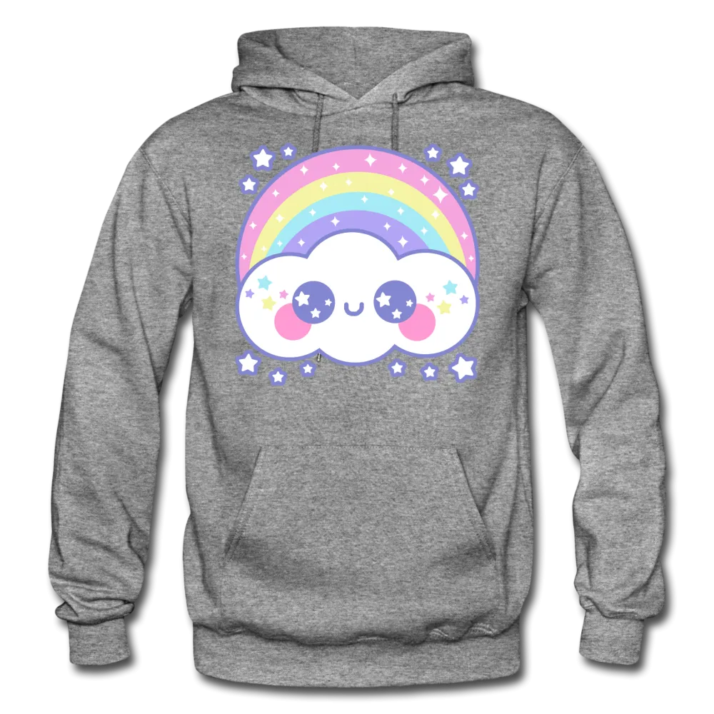 Happy Rainbow Cloud Gildan Heavy Blend Adult Hoodie