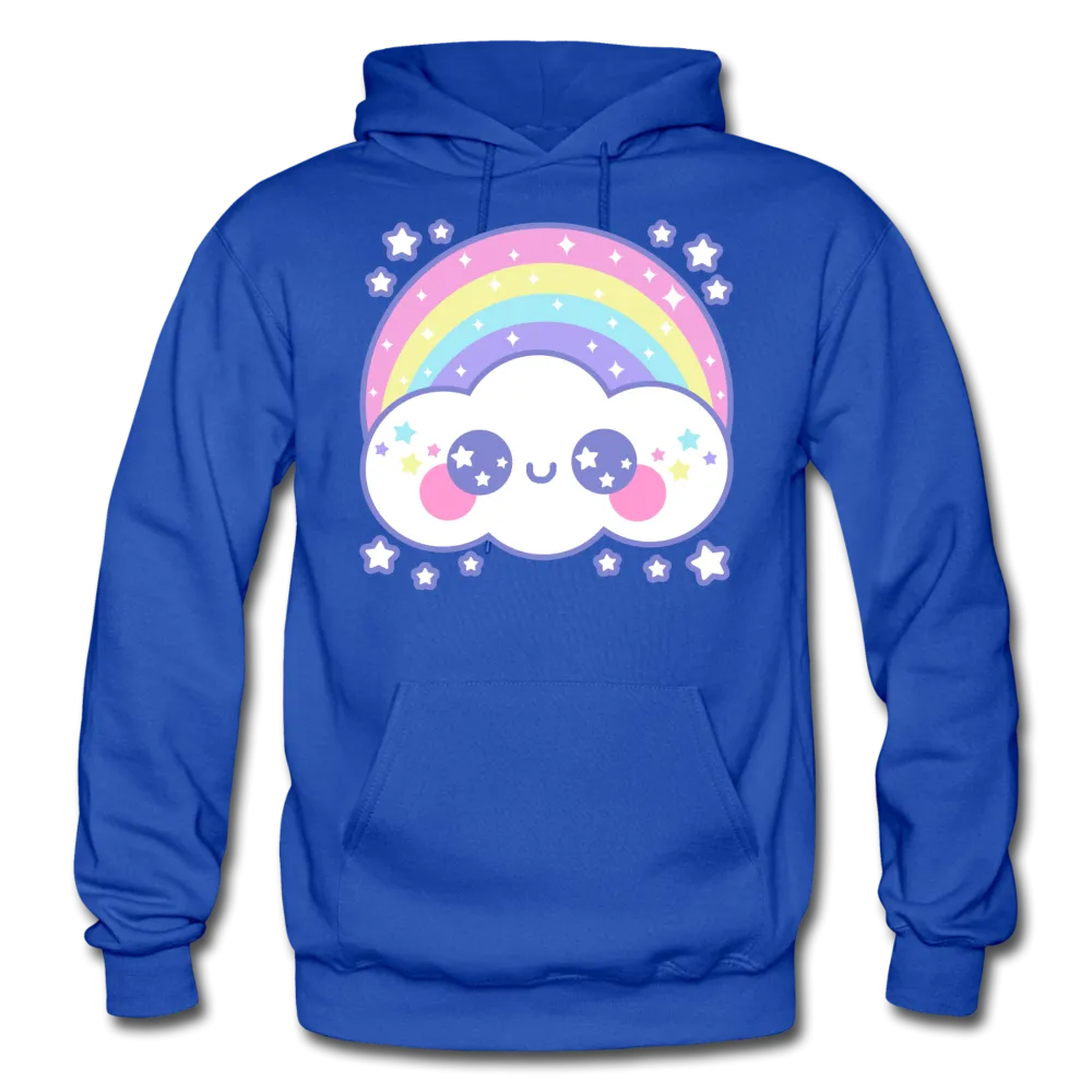 Happy Rainbow Cloud Gildan Heavy Blend Adult Hoodie