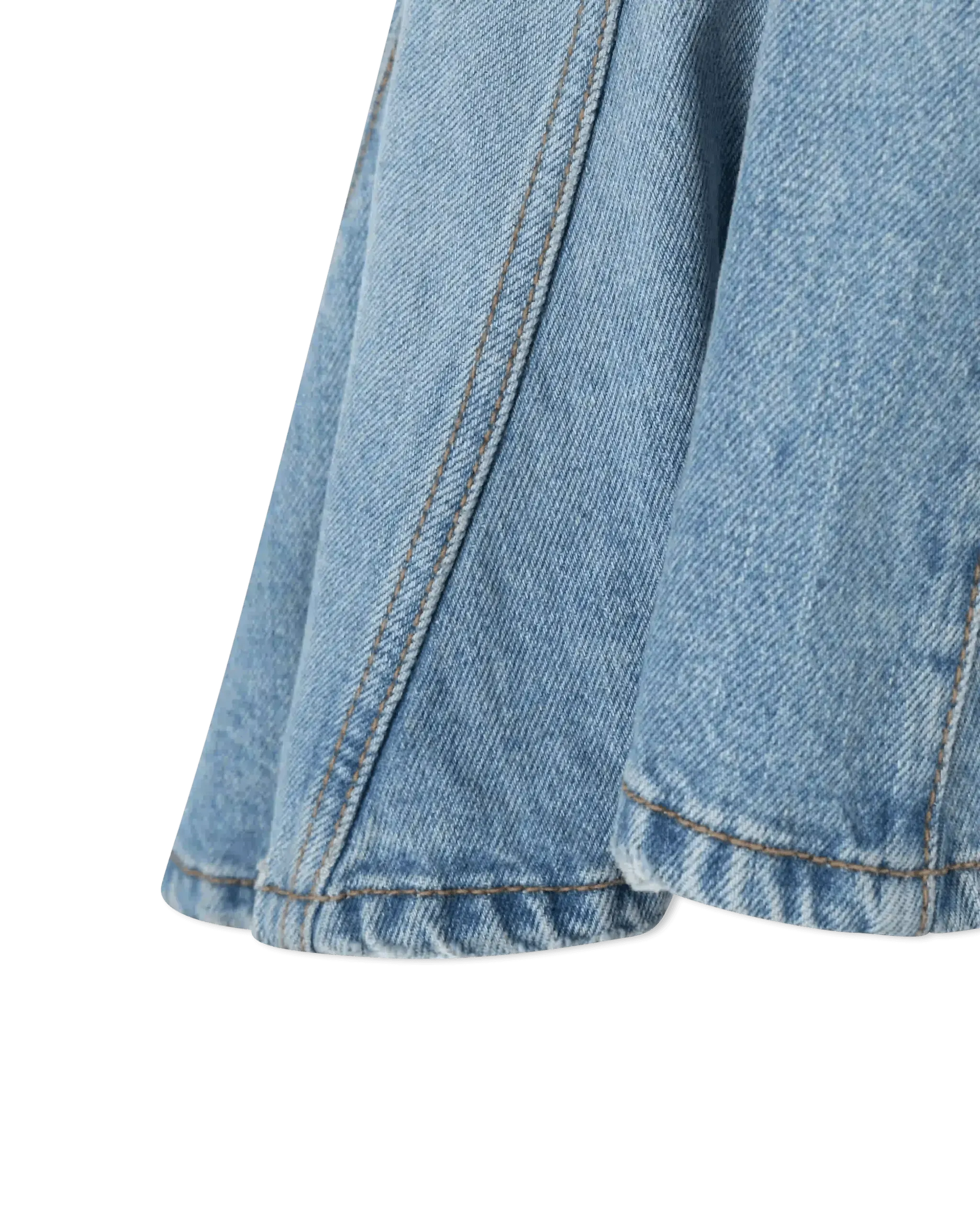 High-Low Organic Denim Skirt