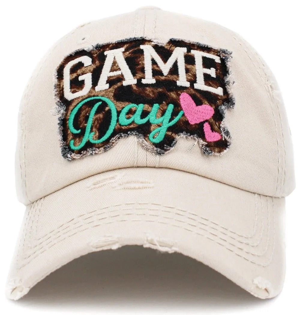 KBV1396 "Game Day" Vintage Washed Baseball Cap