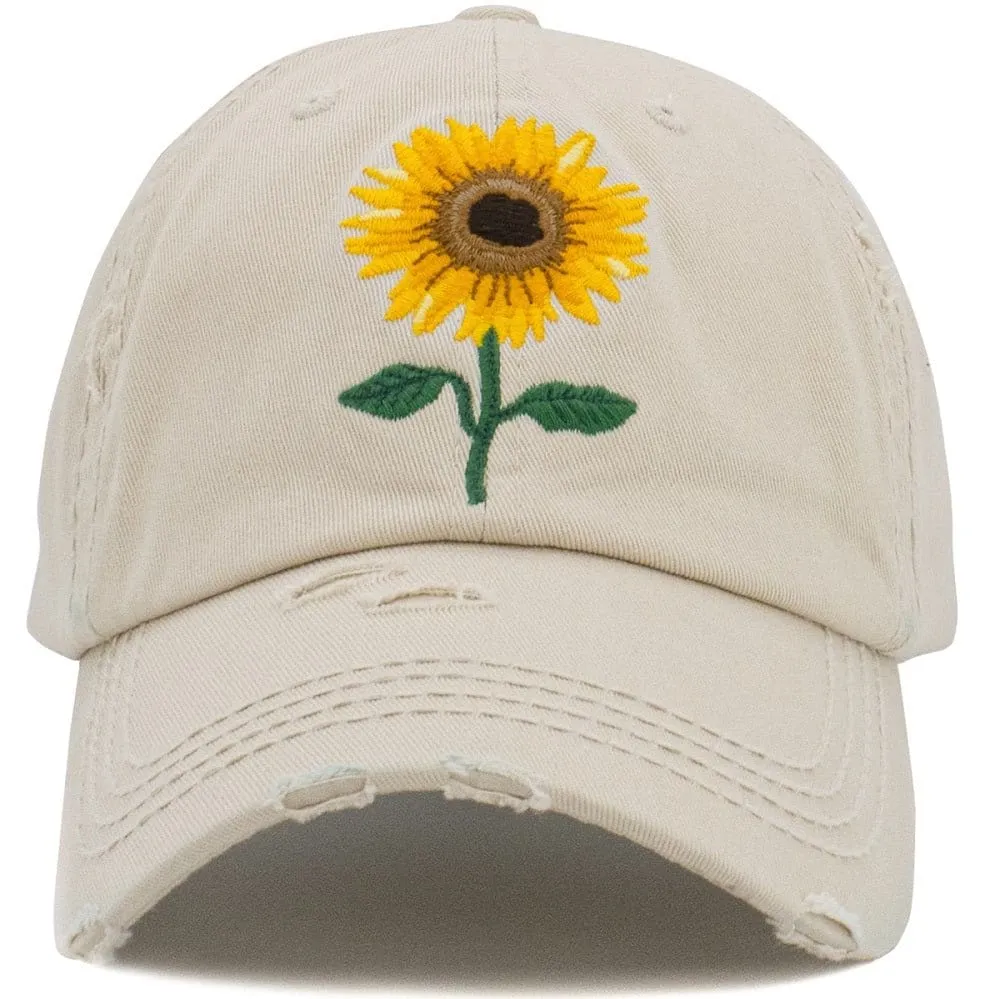 KBV1460 "Sunflower" Washed Vintage Ballcap