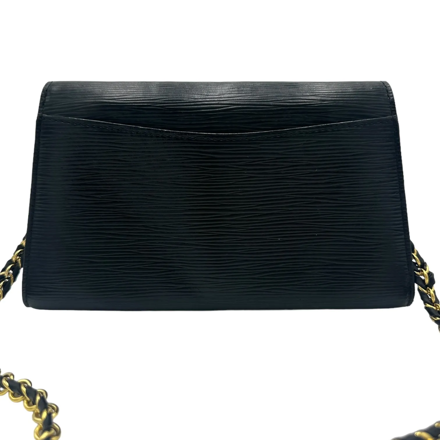 LOUIS VUITTON Epi Art Deco Clutch and Added Chain