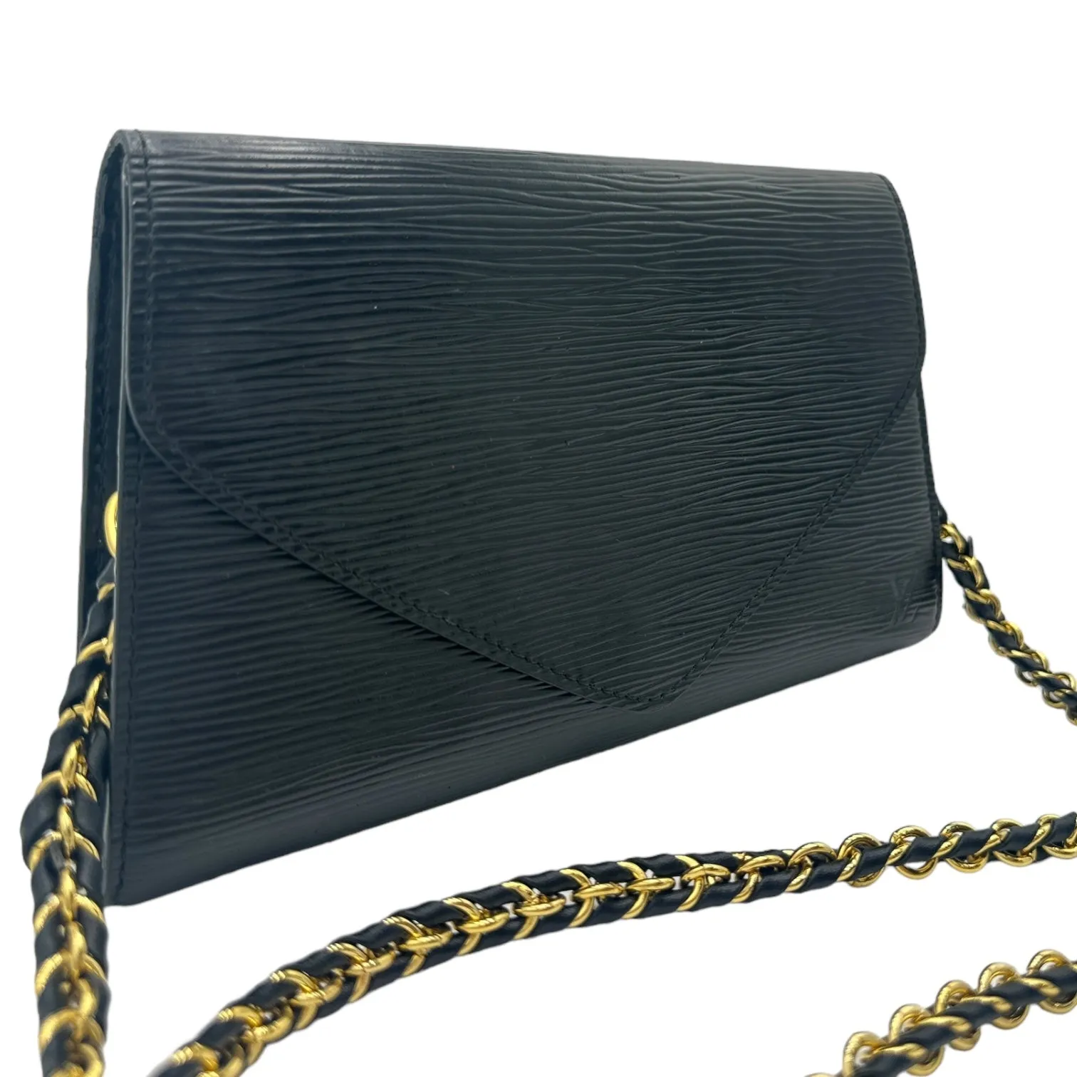 LOUIS VUITTON Epi Art Deco Clutch and Added Chain