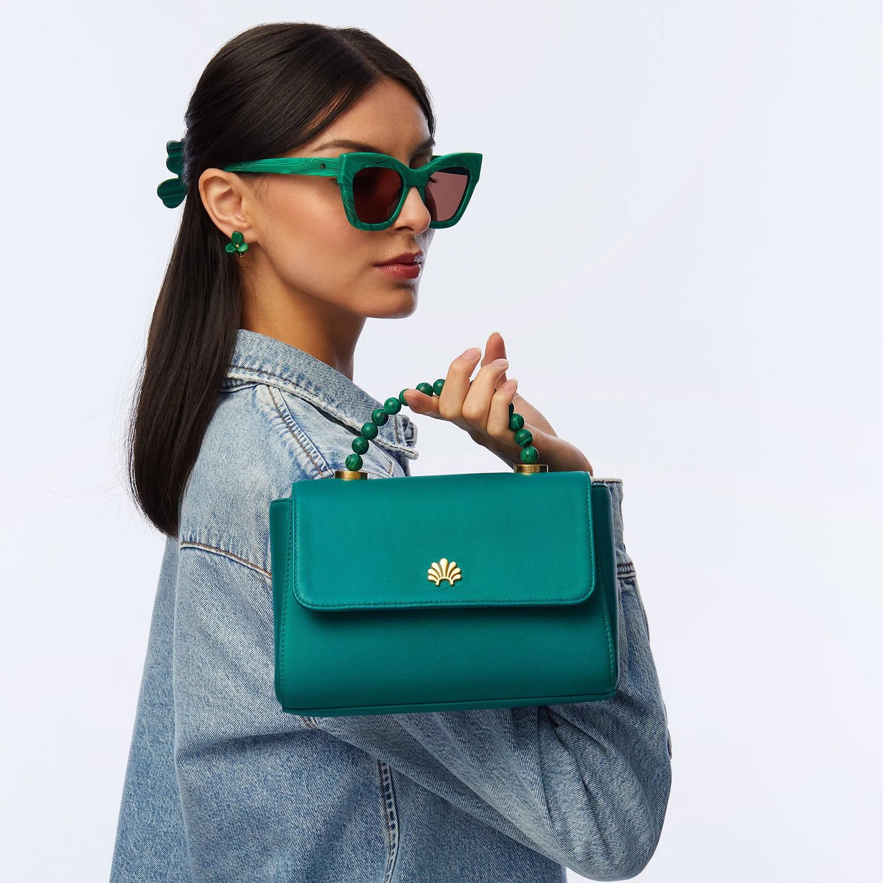 MALACHITE TABITHA TOP HANDLE CROSSBODY