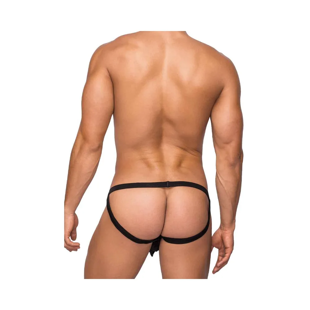 Male Power Hoser Jock Strap Black L/XL