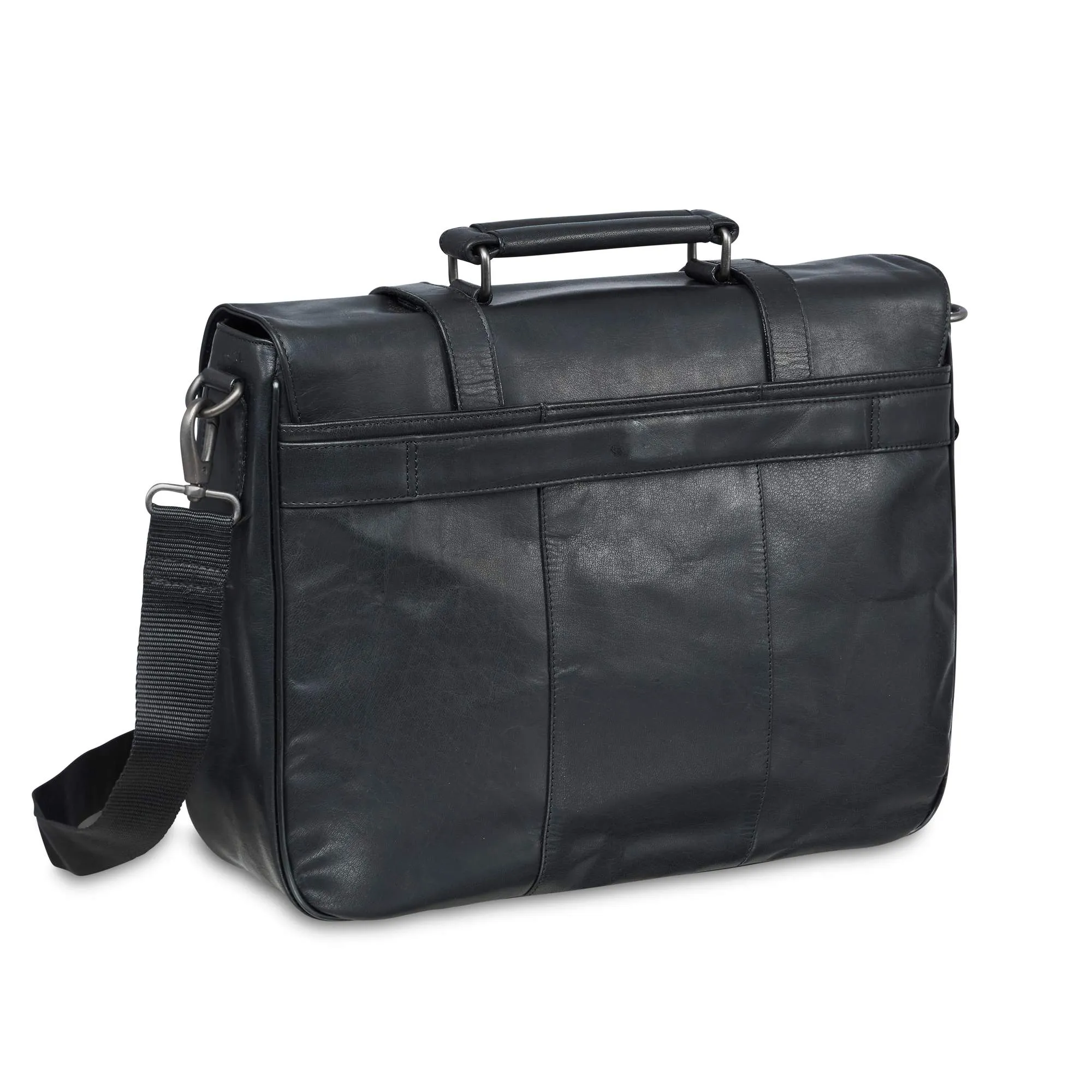 Mancini Leather Briefcase Single Compartment for 15'' Laptop RFID