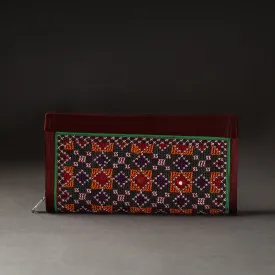 Maroon - Kutchi Embroidery Mirror Work Clutch