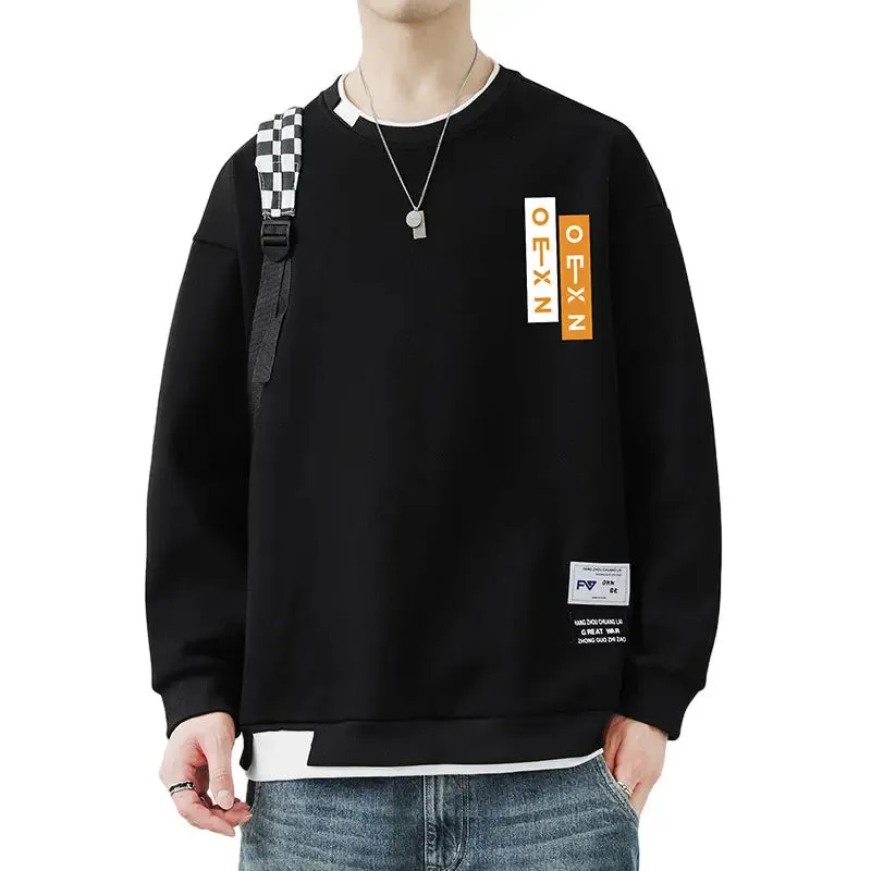 Men's Casual Sweatshirt Round Neck Pullover Top