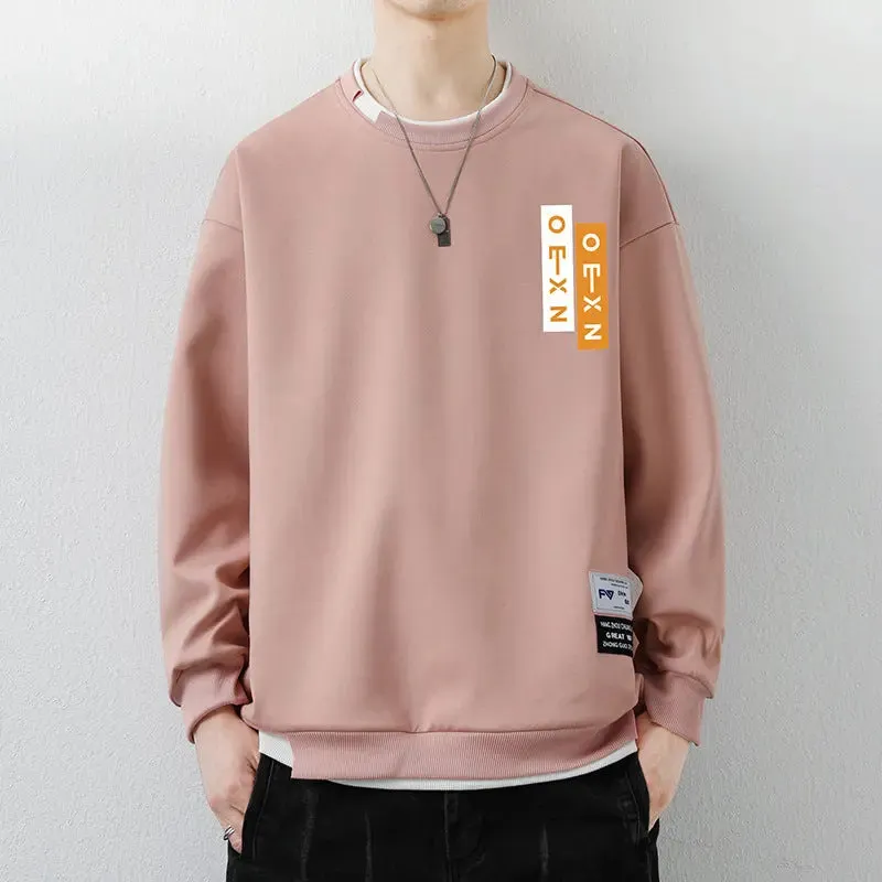 Men's Casual Sweatshirt Round Neck Pullover Top