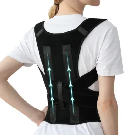 Posture Corrector for Men & Women, Adjustable Back Brace for Pain Relief, Black L