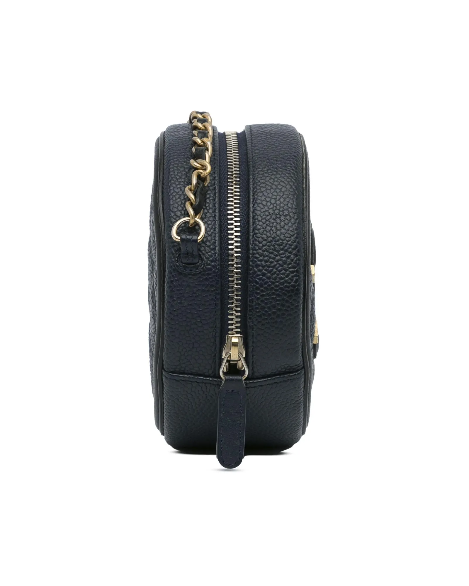 Quilted Round Chain Crossbody Bag