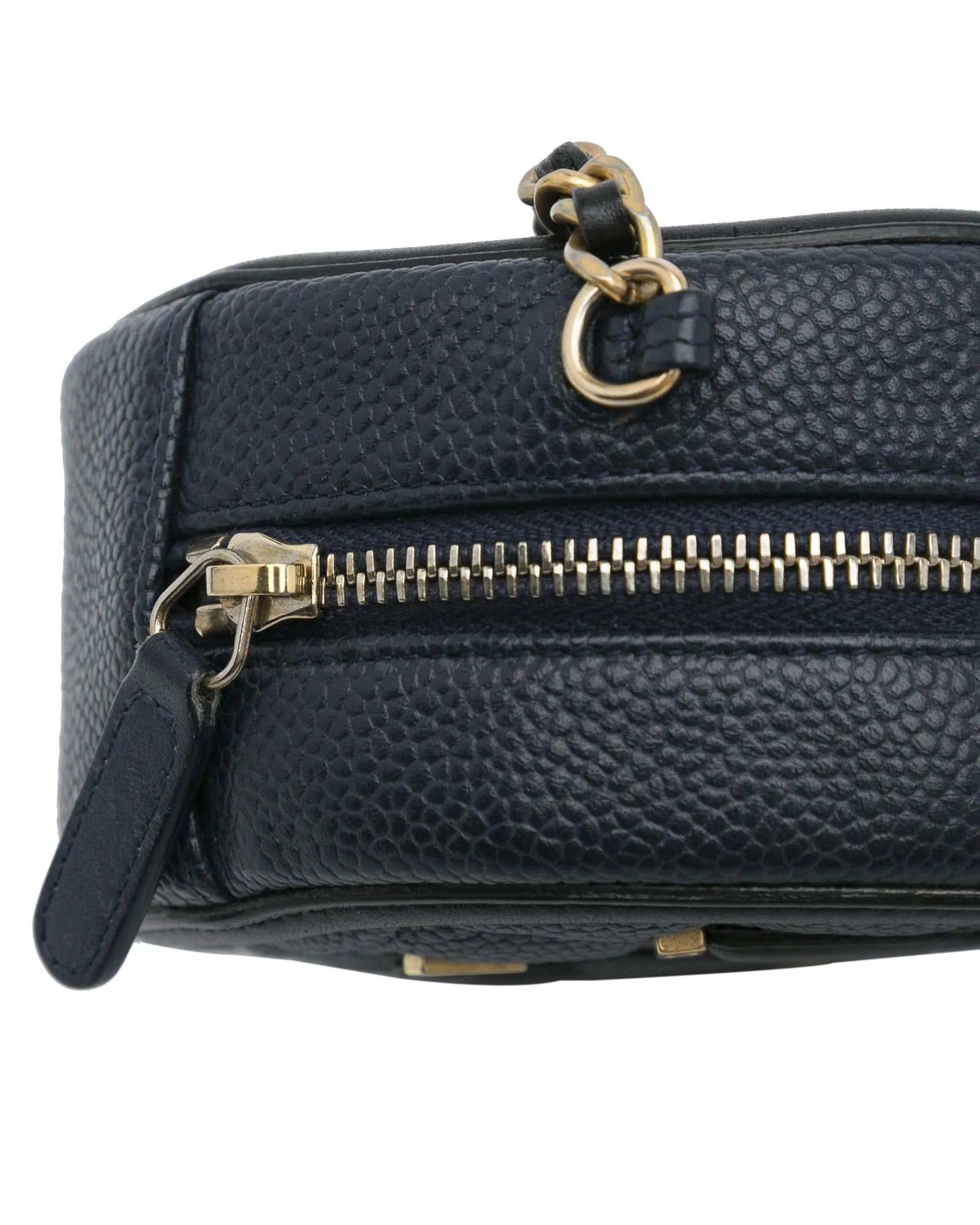 Quilted Round Chain Crossbody Bag