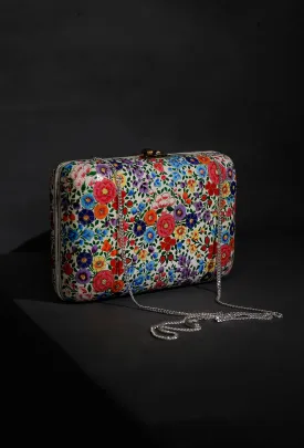 Rahiyad Floral Kashmiri Mache Clutch