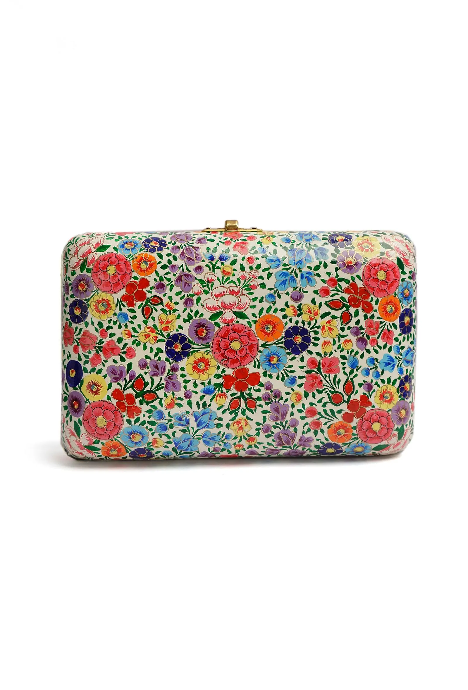 Rahiyad Floral Kashmiri Mache Clutch