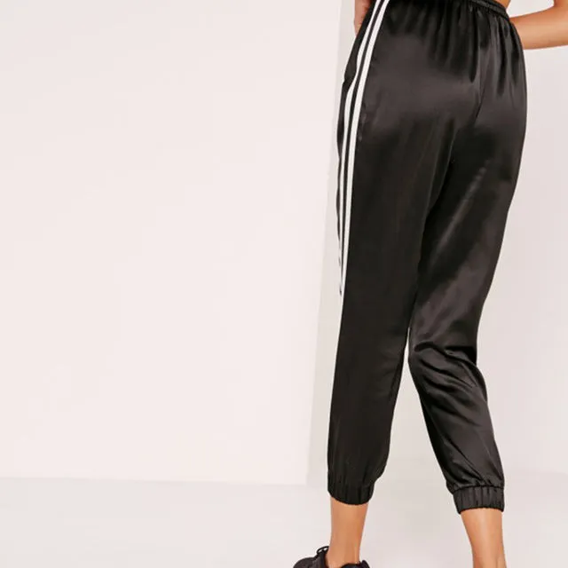 Side stripe casual jogger pants