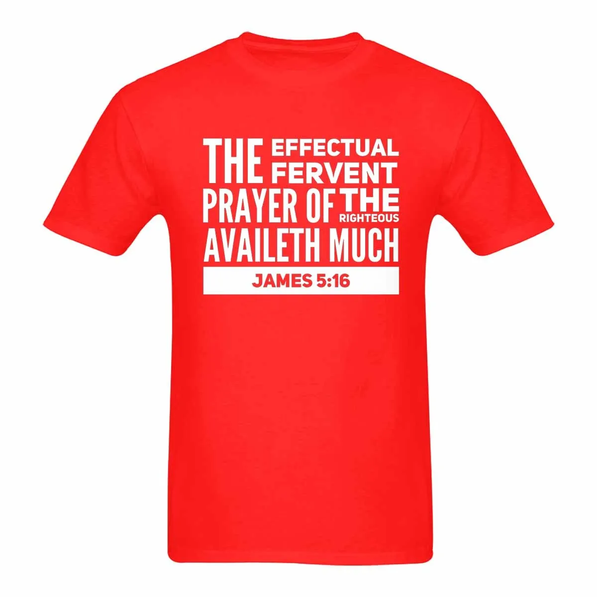 Uniquely You Mens T-Shirt / Inspiration / James 5:16 / Shirt Style (8)  - Red